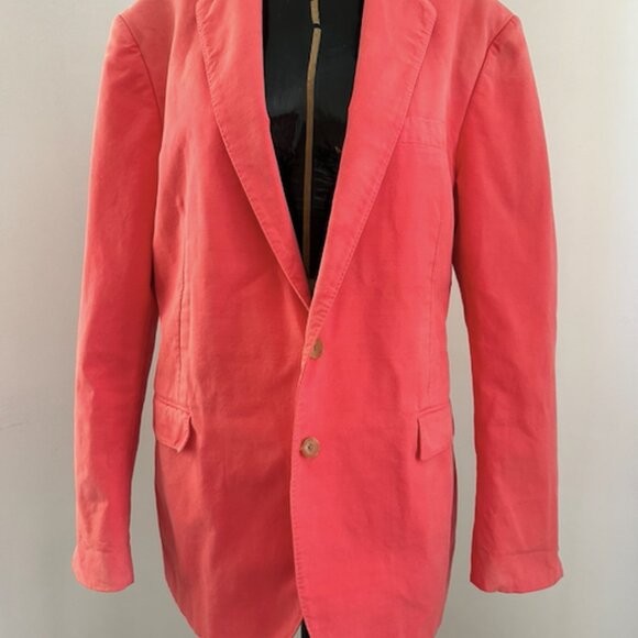 Vintage Polo Ralph Lauren Pink Cotton Single Breasted Sport Jacket - Picture 2 of 5